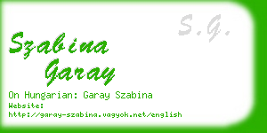 szabina garay business card